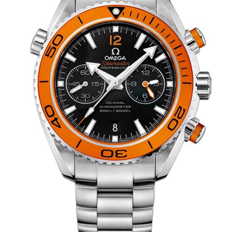 omega seamaster orange bezel ss chronograph|omega seamaster planet ocean chrono.